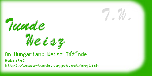 tunde weisz business card